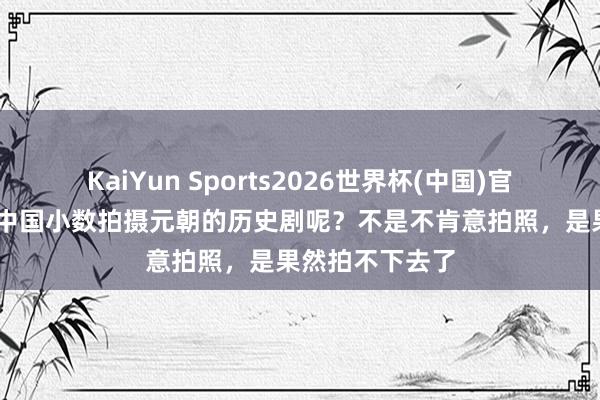 KaiYun Sports2026世界杯(中国)官方网站 为什么中国小数拍摄元朝的历史剧呢？不是不肯意拍照，是果然拍不下去了