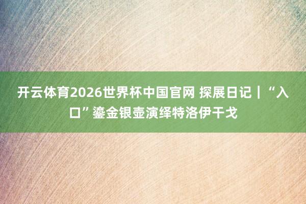 开云体育2026世界杯中国官网 探展日记｜“入口”鎏金银壶演绎特洛伊干戈