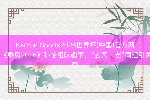 KaiYun Sports2026世界杯(中国)官方网站 《乘风2026》孙怡组队趣事，“玄冥二老”同组引关爱